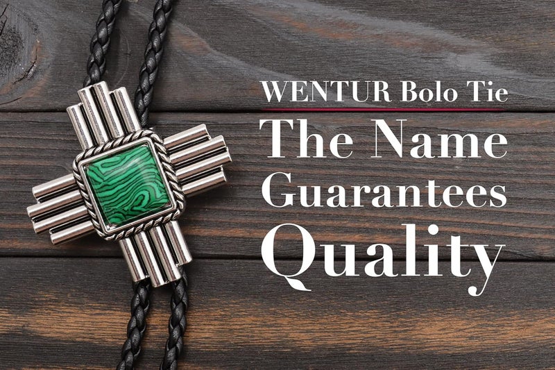 Wentur Stone Bolo Ties for Men Western - Vintage Cowboy Bolo Tie for Women Western Costume Accessories - Image 2